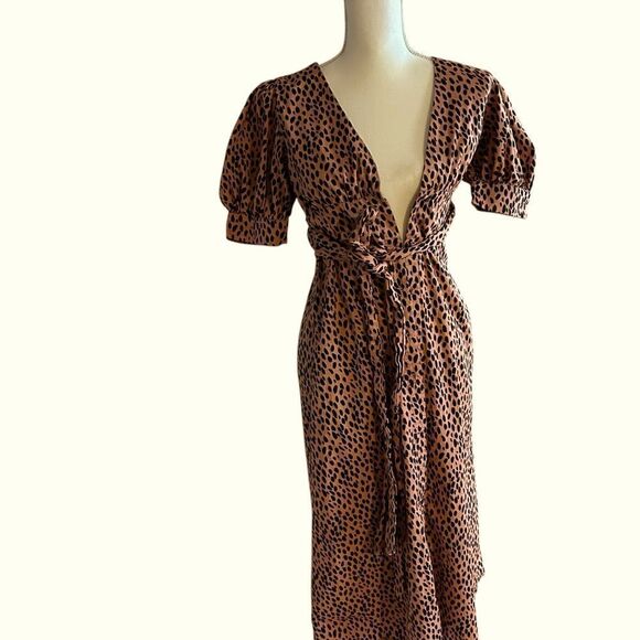 Love Whit Polka Dot Cotton Midi Dress Size Medium - Picture 4 of 7